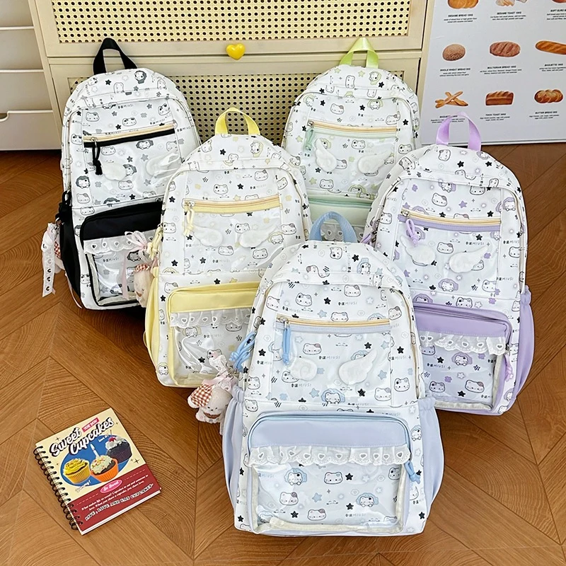 Süßer, illustrierter Charakter-Rucksack Karnz