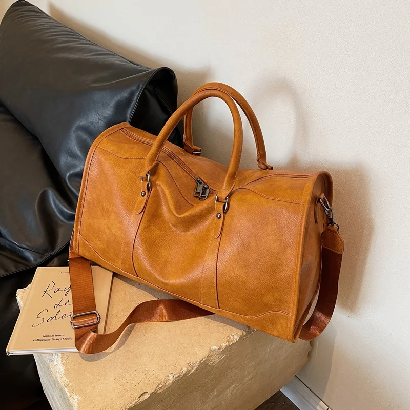 Hochwertige Leder-Reisetasche Skanto