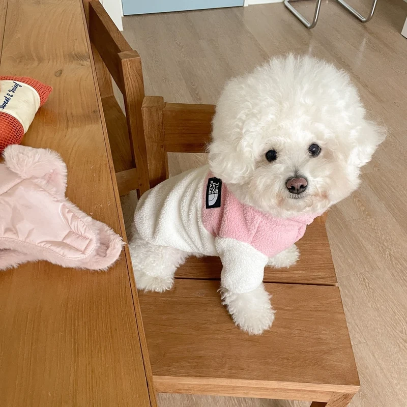 Plüsch Sherpa Fleece Wendbarer Hundepullover Geschirr