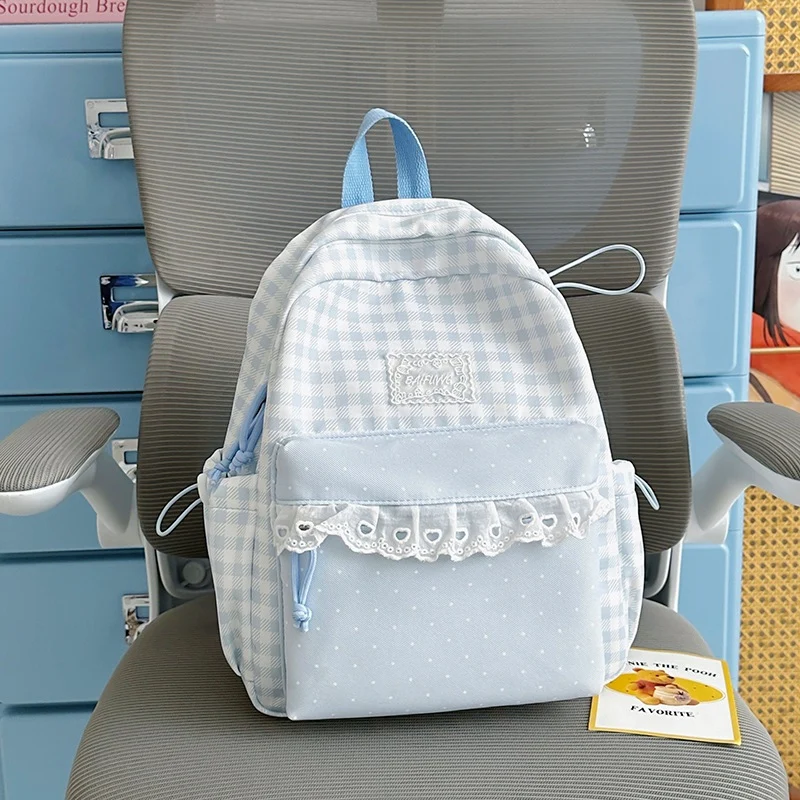Niedlicher karierten Muster Rucksack Karnz