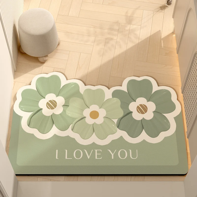Verspielt Florales Motiv Memory Foam Badematte