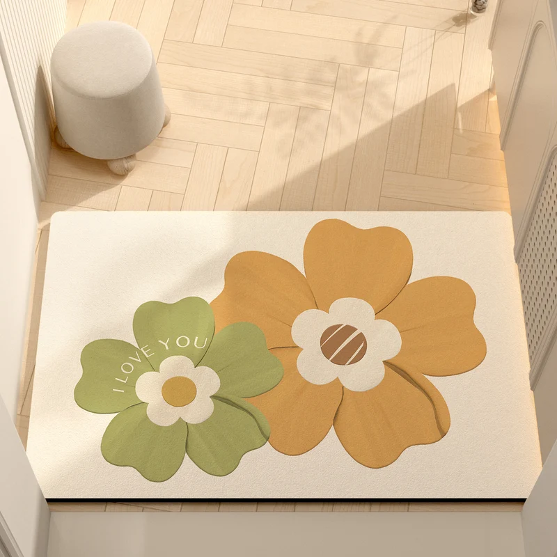 Verspielt Florales Motiv Memory Foam Badematte