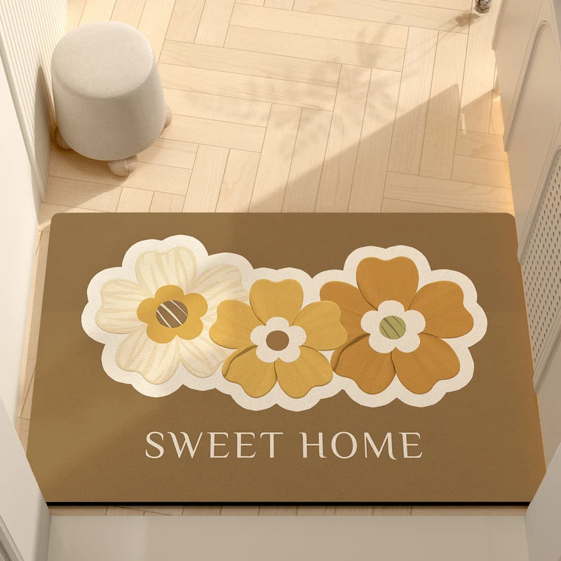 Verspielt Florales Motiv Memory Foam Badematte