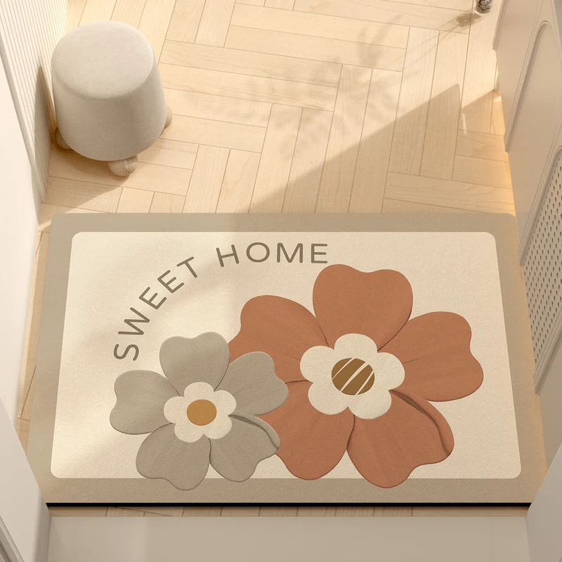 Verspielt Florales Motiv Memory Foam Badematte