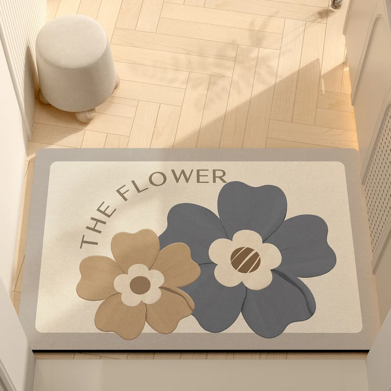 Verspielt Florales Motiv Memory Foam Badematte