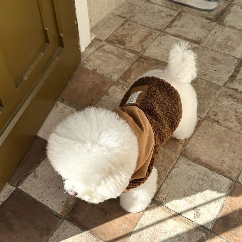 Hooded Sherpa-gefütterter Haustiermantel