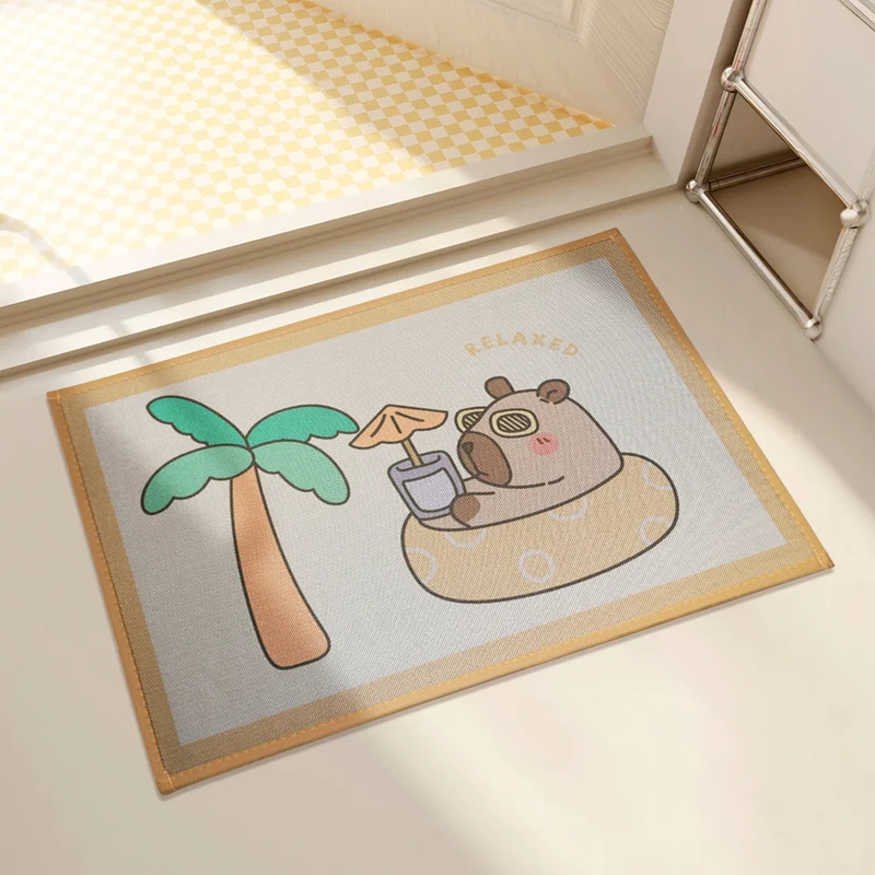 Adorable Capybara-Themen Türmatte für Zuhause