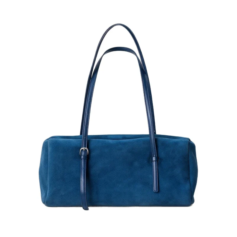 Lange-Träger Wildleder Box Tote Tasche