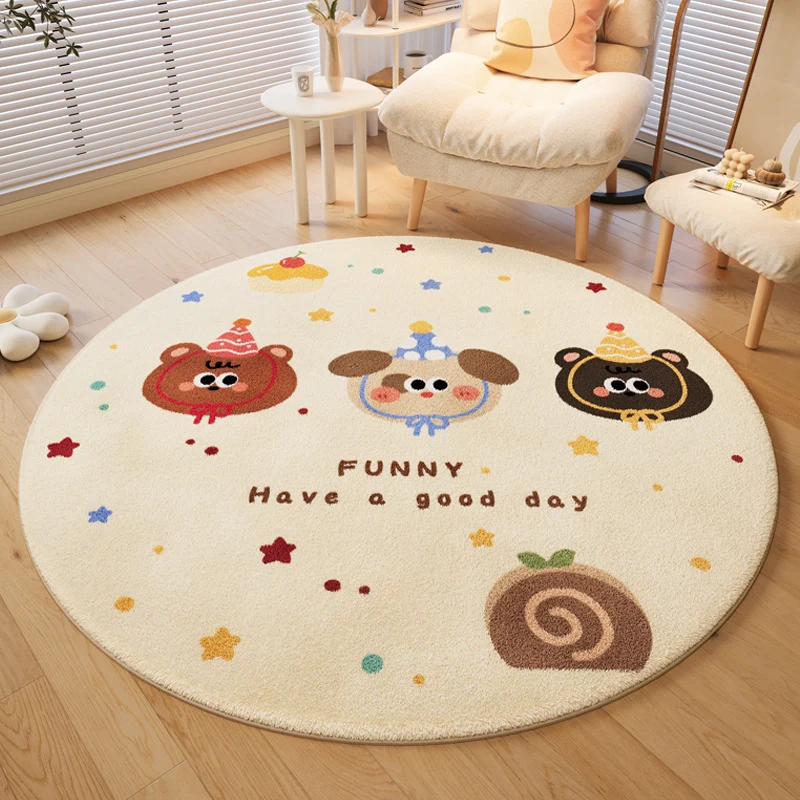 Verspielter hundethemed runder Teppich