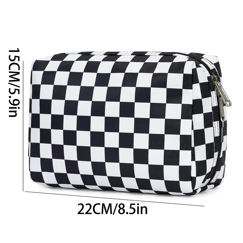 Stylische Kosmetiktasche mit Karomuster Skanto