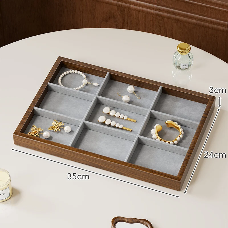 Zwölf-Fächer Bambus Schmuck Organizer Tray