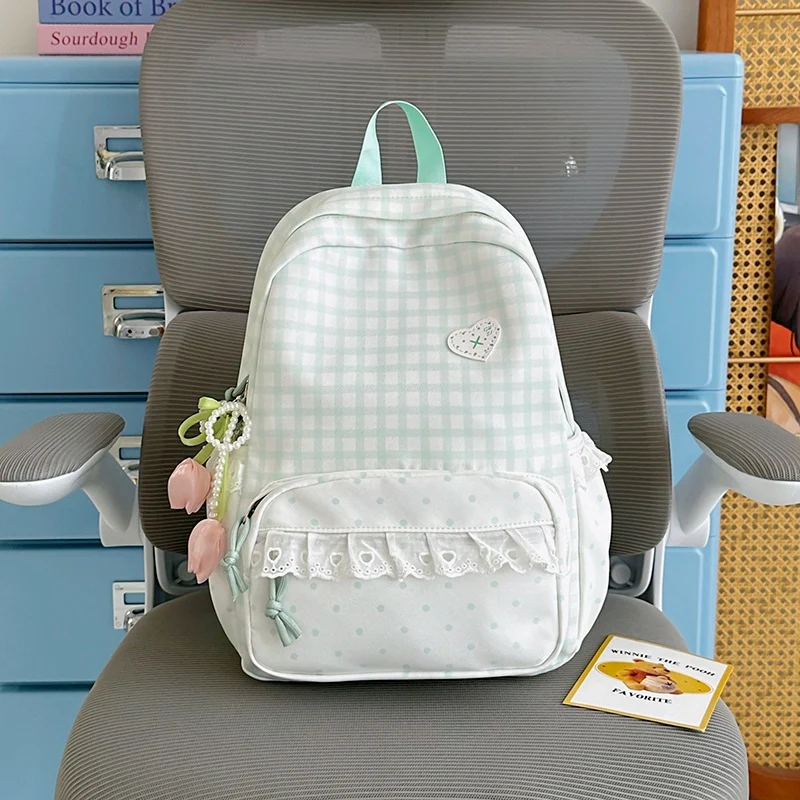 Stylisher Gingham-Muster Rucksack Karnz