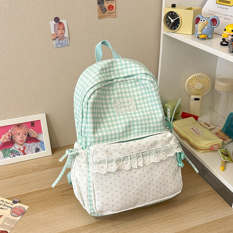 Stylisher Gingham-Muster Rucksack Karnz