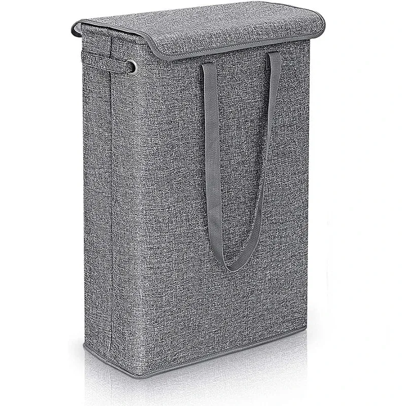 45L Slim Wäschekorb mit Deckel – Neris