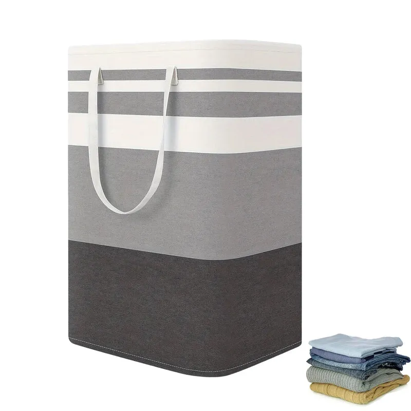 75L großer Wäschekorb mit Griffen und zusammenklappbarem Design – Solen
