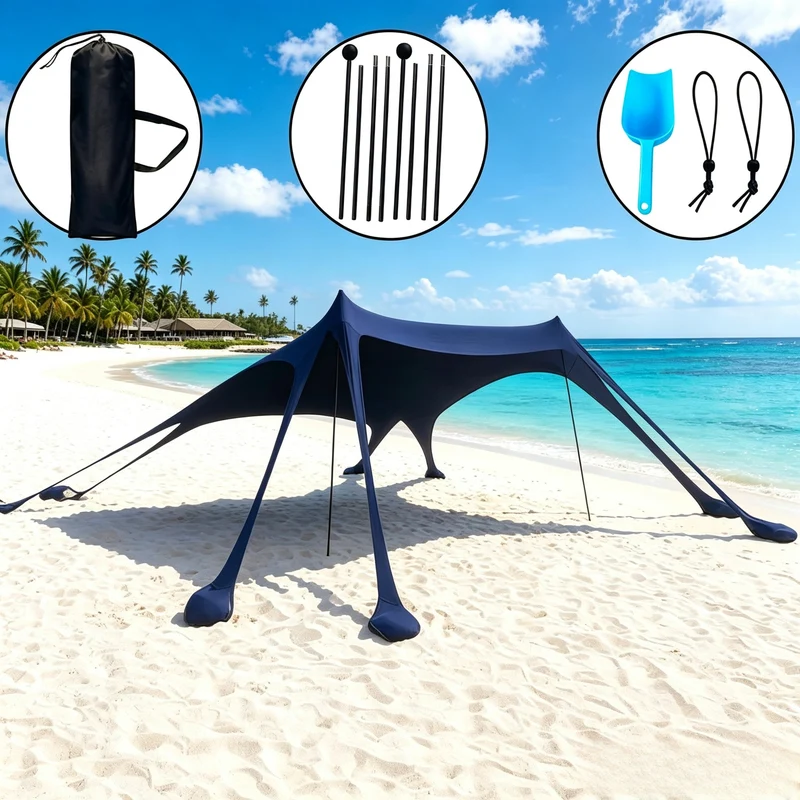 Tragbares Strand-Sonnenschutzdach Skanto