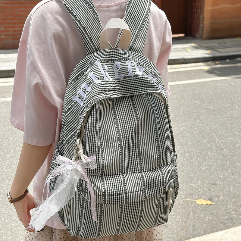 Stylische Karierte Rucksack Karnz