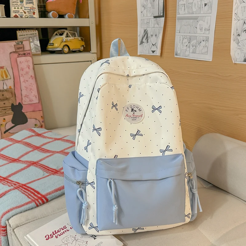 Stylische, mit Schleifen verzierten lässigen Rucksack Karnz