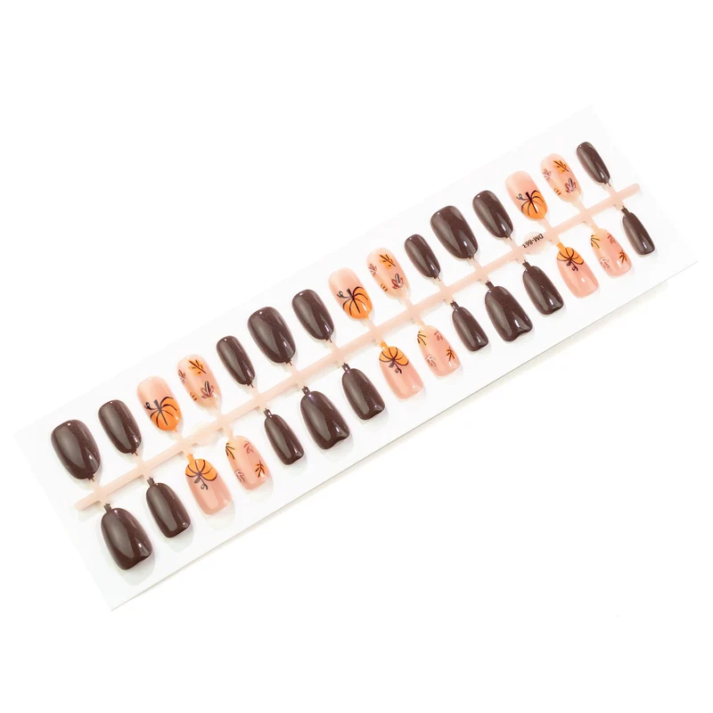 Herbst-inspirierter Press-on-Nagelset