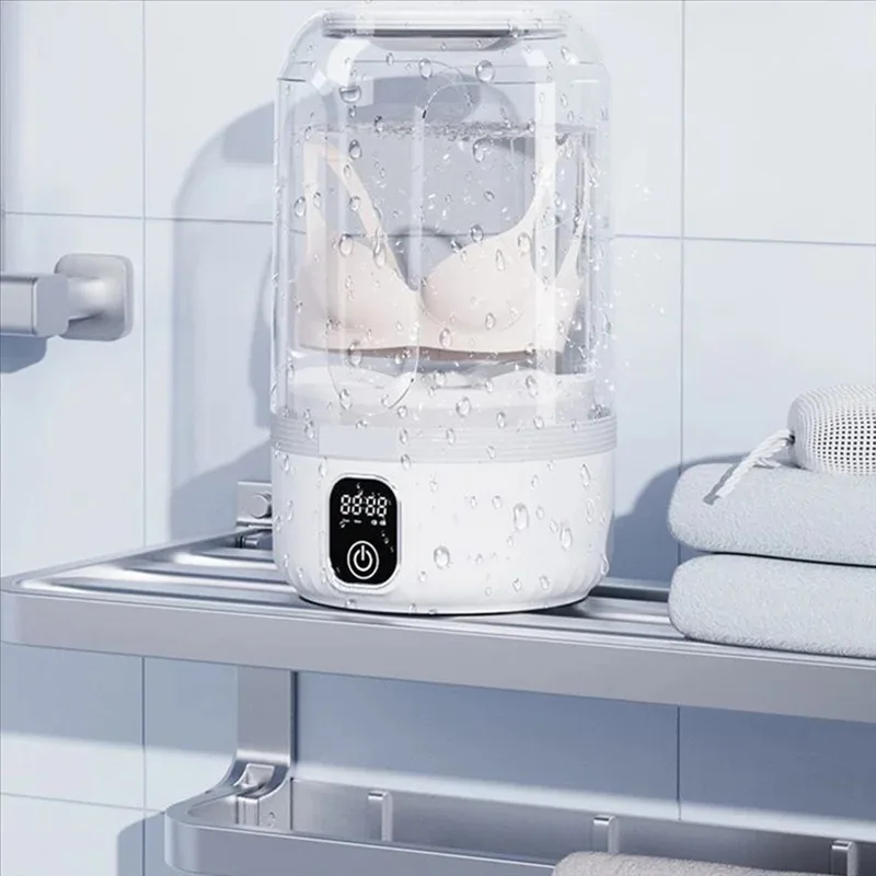 Tragbare Mini-Waschmaschine mit LED-Display für Reisen und kleine Kleidungsstücke