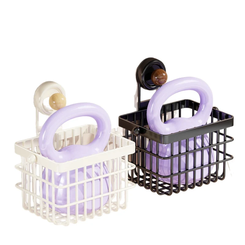 Wandmontierter Saugnapf-Drahtkorb Tissue- und Tuch-Organizer
