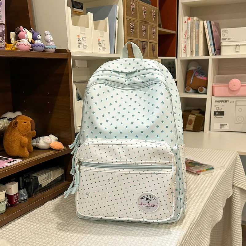 Verspielt Stern-Muster Schulrucksack Karnz