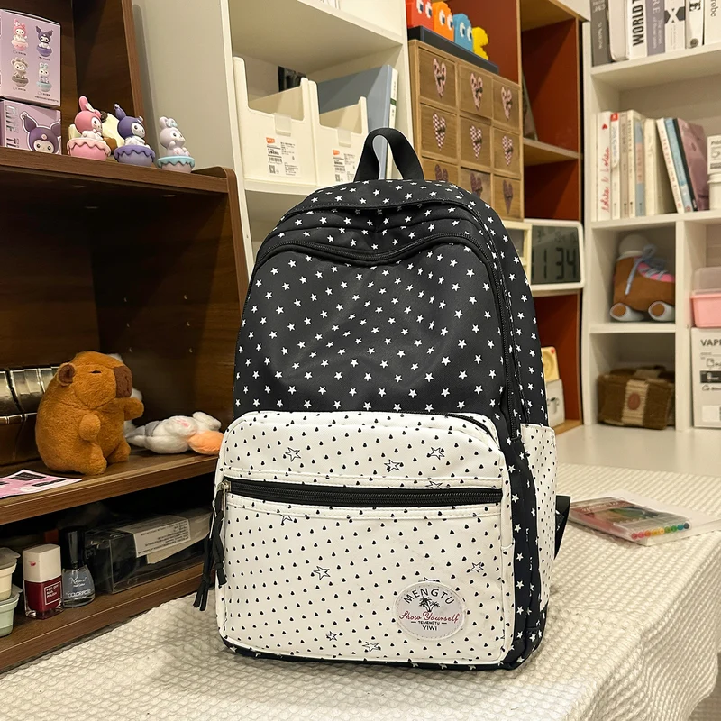 Verspielt Stern-Muster Schulrucksack Karnz