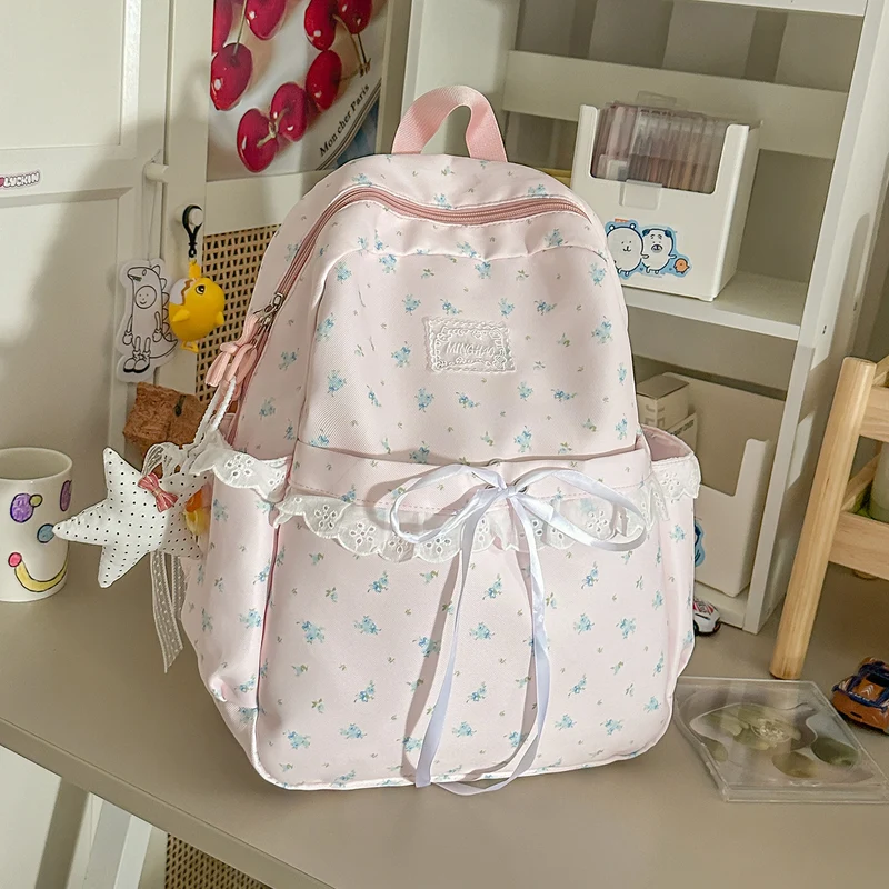 Verspielt Floral Verziert Schulrucksack Karnz