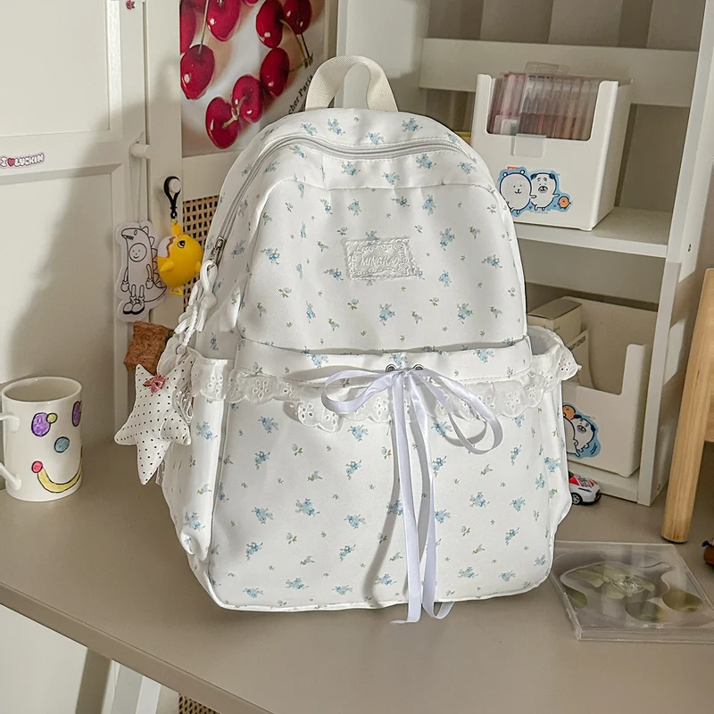 Verspielt Floral Verziert Schulrucksack Karnz