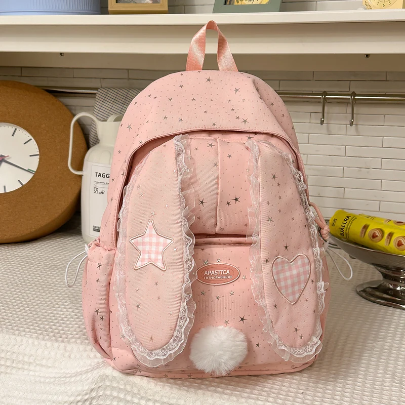 Verspielt Hasenohren-Design Rucksack Karnz