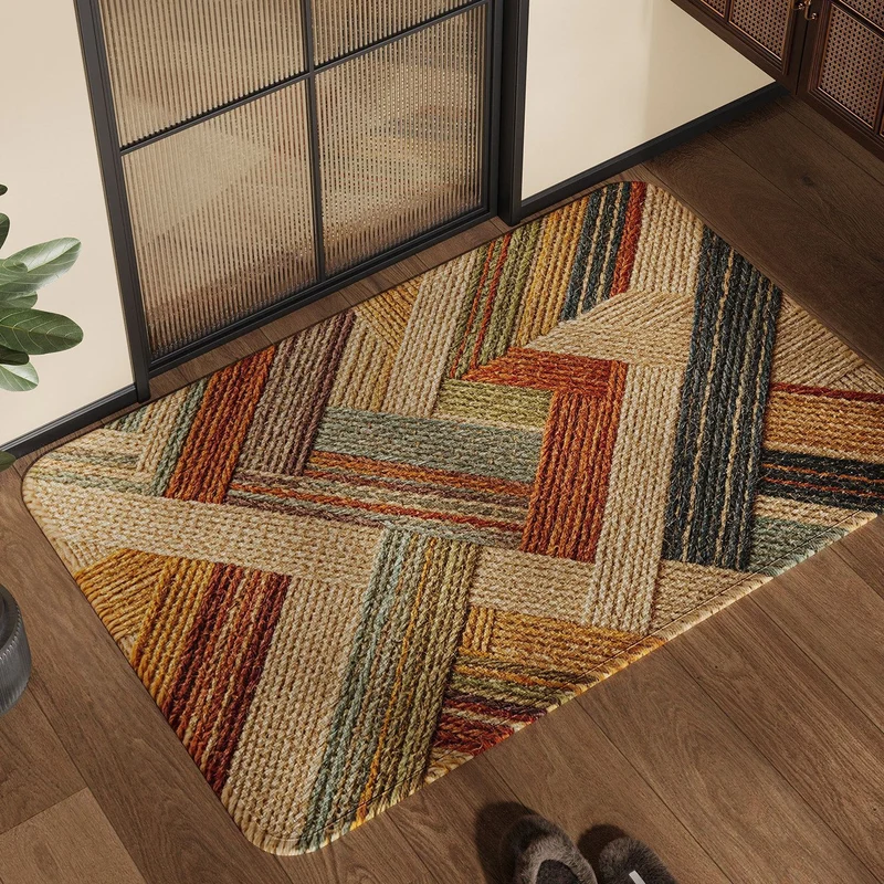 Zeitgenössischer geometrischer Musterbereichsteppich für Zuhause