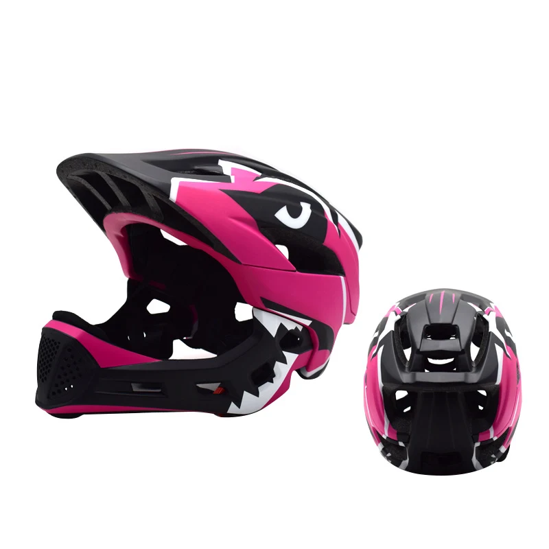 Stylischer Fullface-Mountainbike-Helm für Kinder Skanto