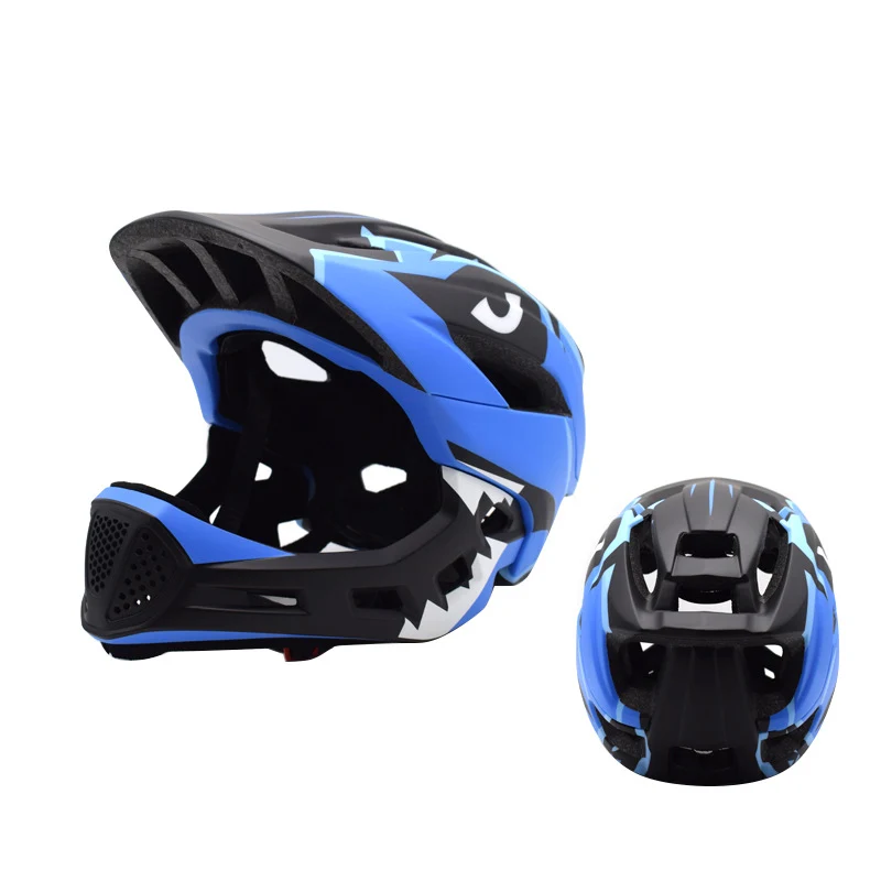 Stylischer Fullface-Mountainbike-Helm für Kinder Skanto
