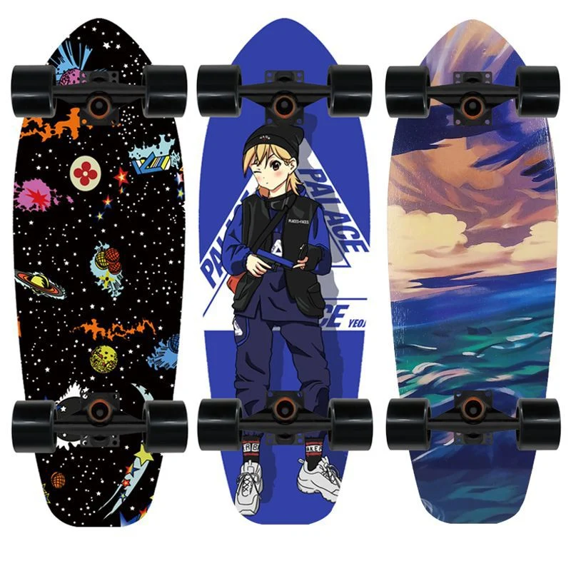 Skateboard Skanto mit künstlerischem Löwen-Design