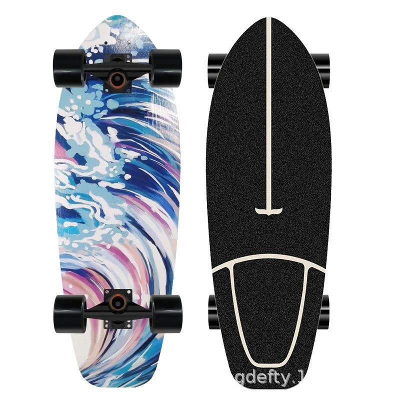 Skateboard Skanto mit künstlerischem Löwen-Design