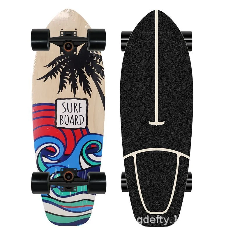 Skateboard Skanto mit künstlerischem Löwen-Design