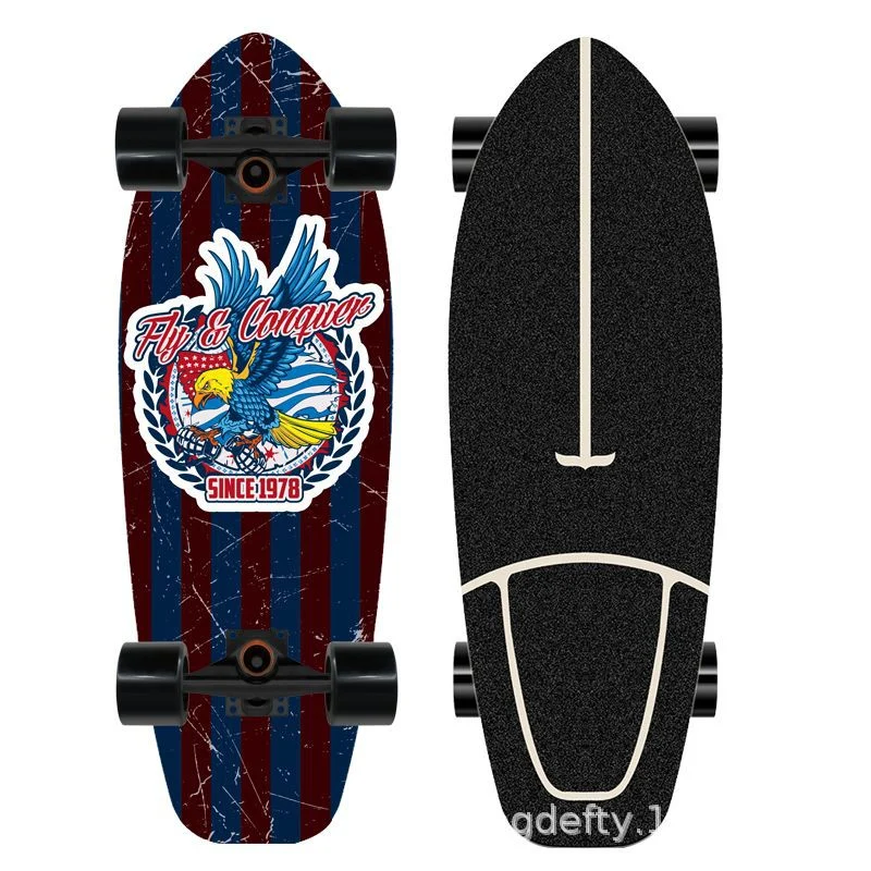 Skateboard Skanto mit künstlerischem Löwen-Design