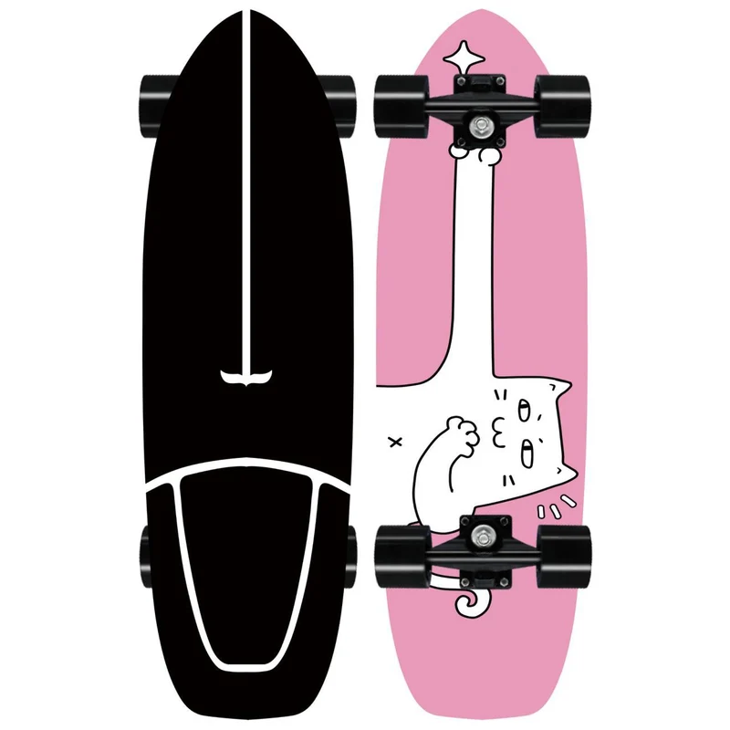 Skateboard Skanto mit künstlerischem Löwen-Design