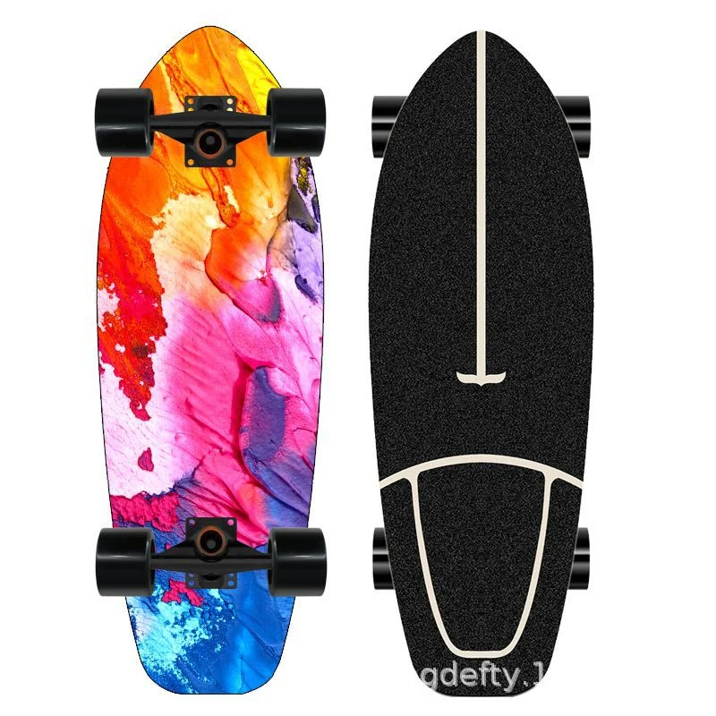Skateboard Skanto mit künstlerischem Löwen-Design