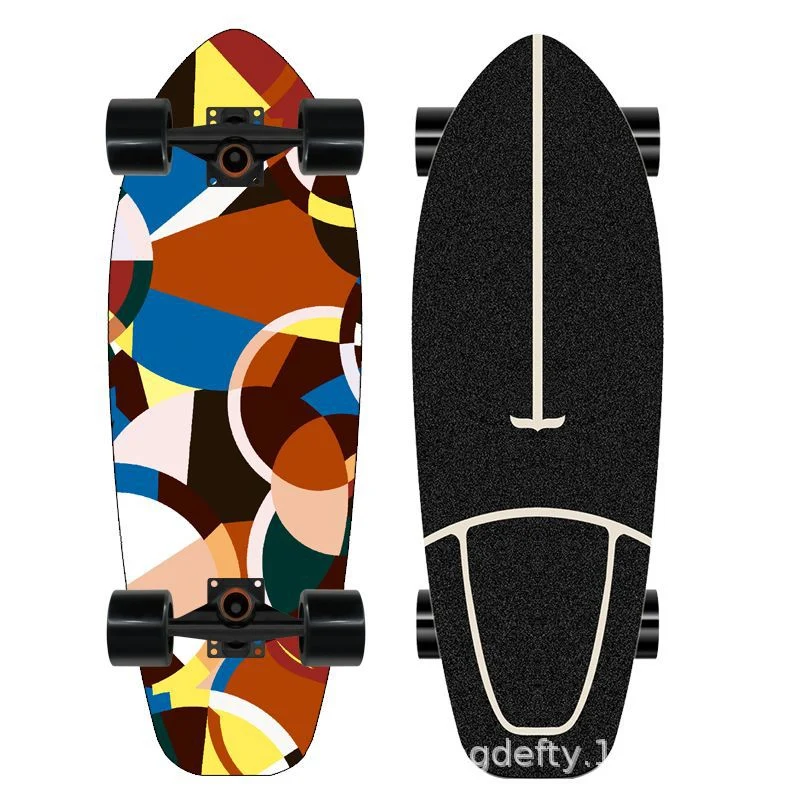 Skateboard Skanto mit künstlerischem Löwen-Design