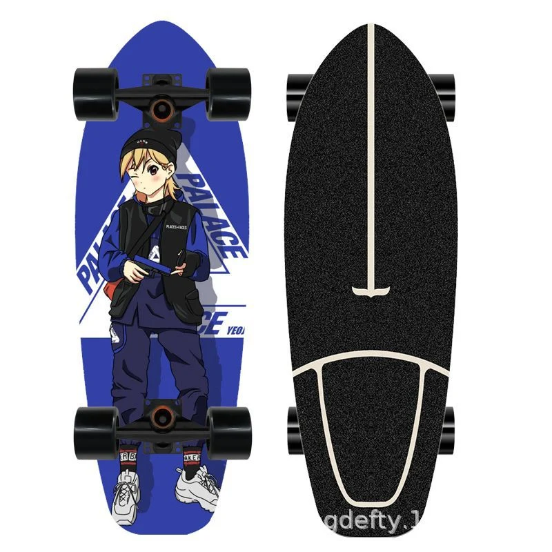 Skateboard Skanto mit künstlerischem Löwen-Design