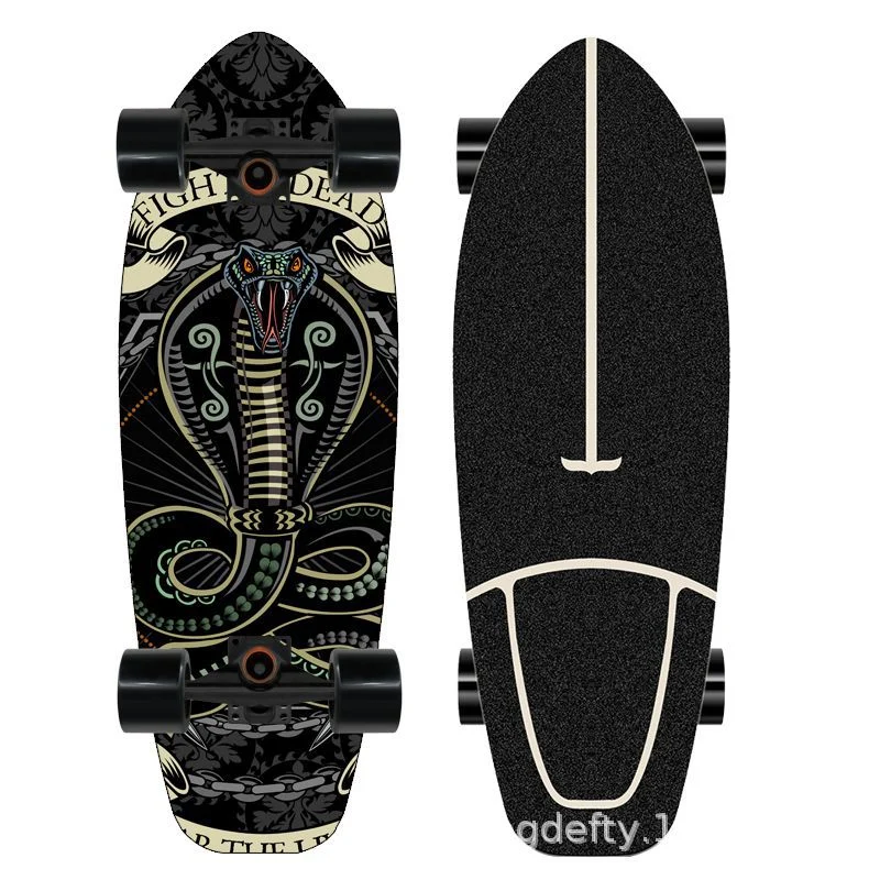 Skateboard Skanto mit künstlerischem Löwen-Design