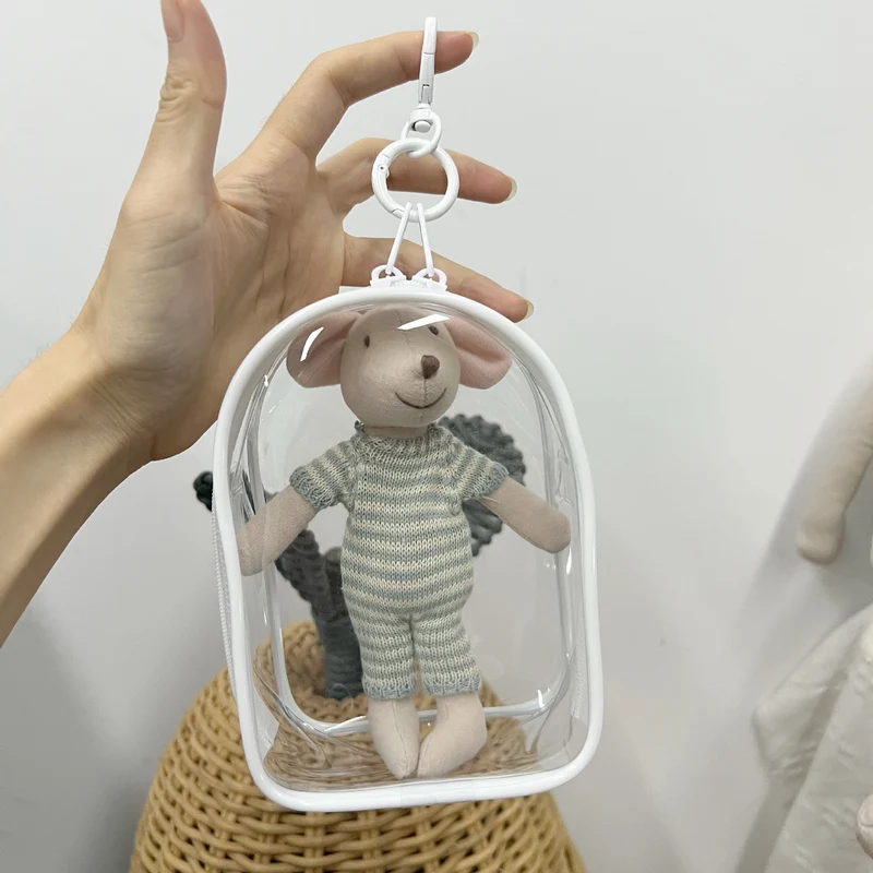Klarer PVC Mini-Handtasche mit abnehmbarem Karabinerclip