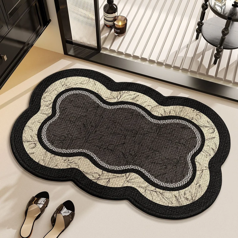 Blumenmuster Badezimmer Teppich