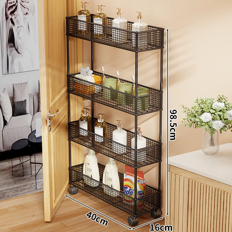 Slim Narrow Pull-Out Mesh Storage Organizer für Schrank und Türspalt
