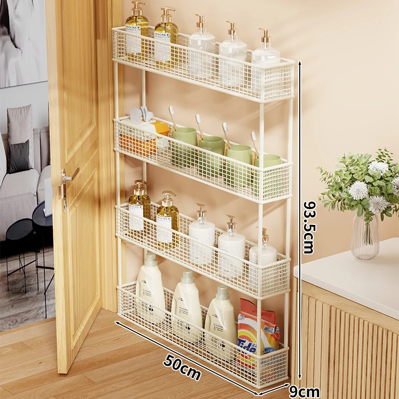 Slim Narrow Pull-Out Mesh Storage Organizer für Schrank und Türspalt
