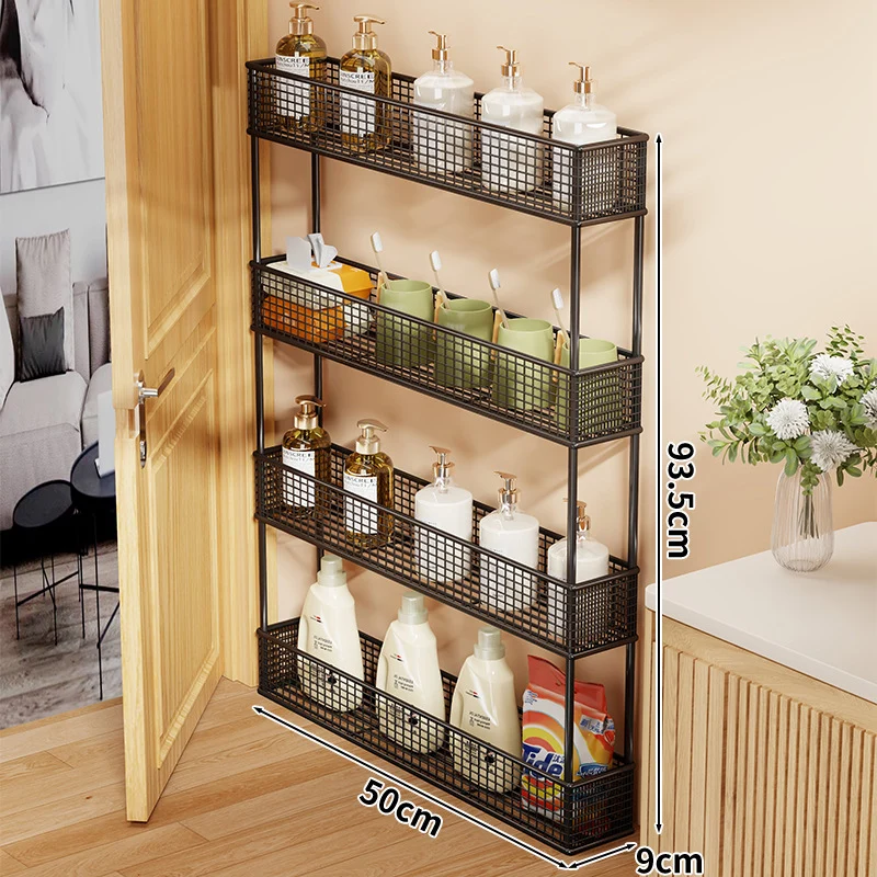 Slim Narrow Pull-Out Mesh Storage Organizer für Schrank und Türspalt