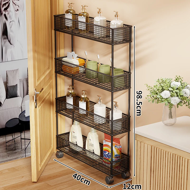 Slim Narrow Pull-Out Mesh Storage Organizer für Schrank und Türspalt