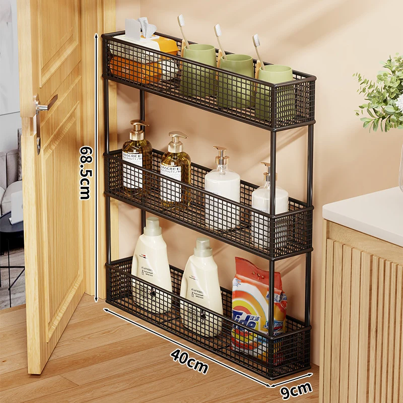 Slim Narrow Pull-Out Mesh Storage Organizer für Schrank und Türspalt