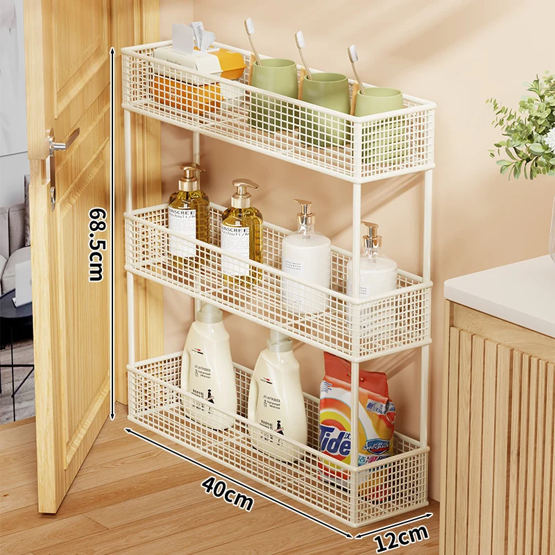 Slim Narrow Pull-Out Mesh Storage Organizer für Schrank und Türspalt